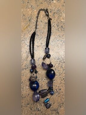 Chico's multi strand chunky stone necklace